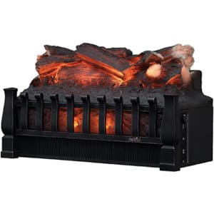 Duraflame DFI021ARU Electric Log Set Heater with Realistic Ember Bed, Black
