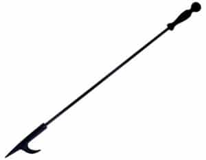 Rocky Mountain Goods Long Fireplace Poker Rust Resistant Black