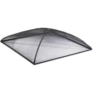 Sunnydaze Fire Pit Spark Screen Cover Outdoor Heavy Duty Steel Square