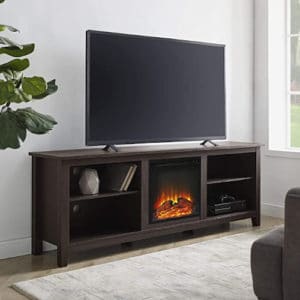 Walker Edison Wren Classic 4 Cubby Fireplace TV Stand